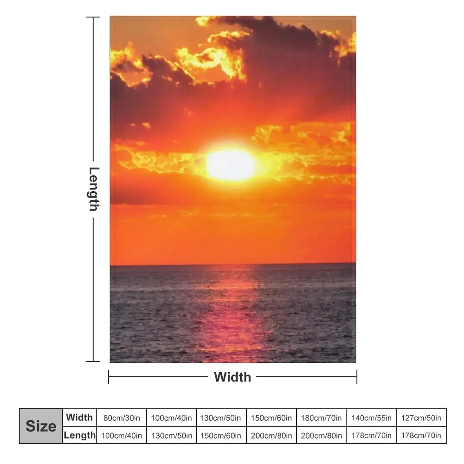 Lake Huron Sunset Throw Blanket Bed Sleeping Bag Blankets