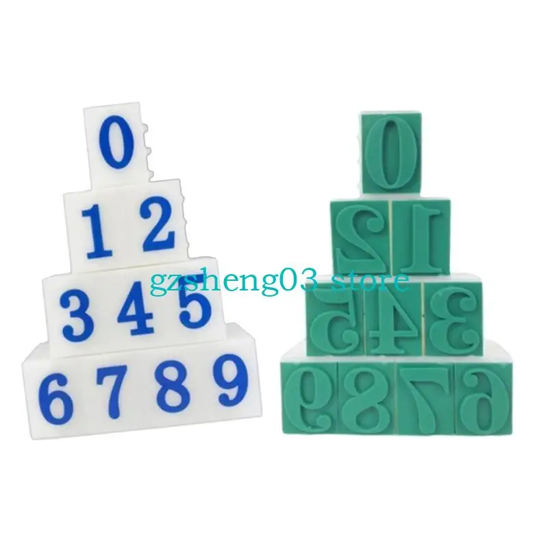 U75C 0-9 Nomor Stempel untuk Kartu Dewasa Anak Membuat Scrapbooking dan Pengajaran