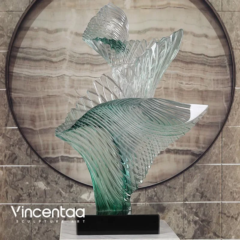 Vincentaa Modern Casting In Transparent Clear Resin Sculpture Custom Blue Clear Casting Resin Craft