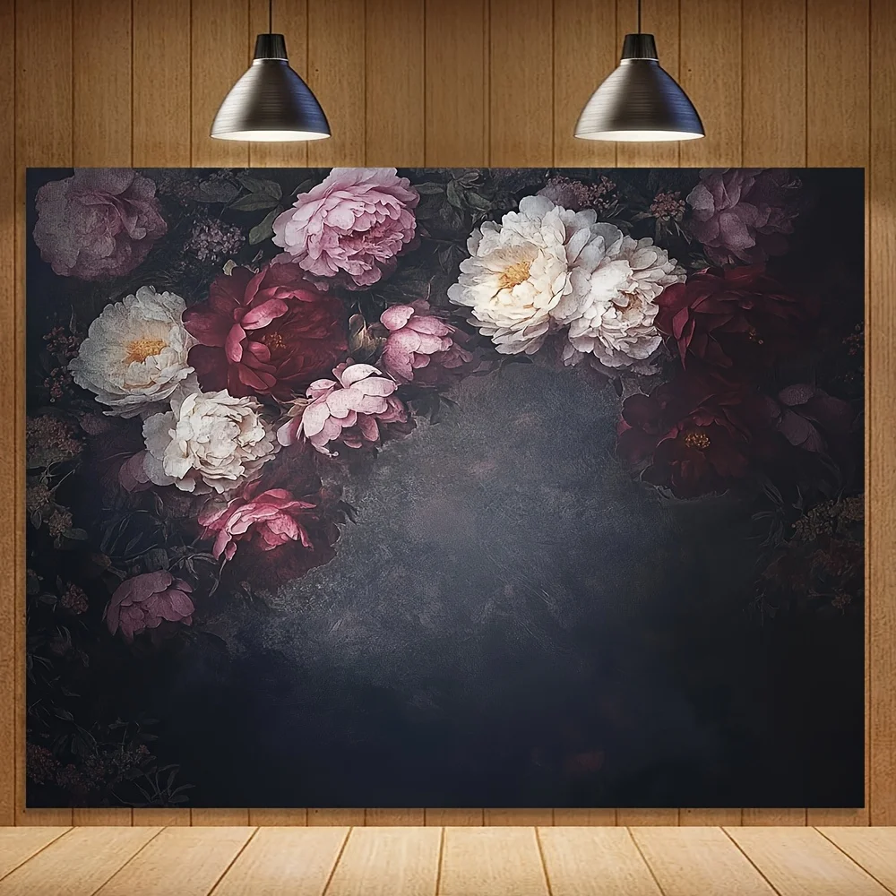 Elegant Peony Floral Wall Tapestry Vintage Art Decor for Living Room Bedroom