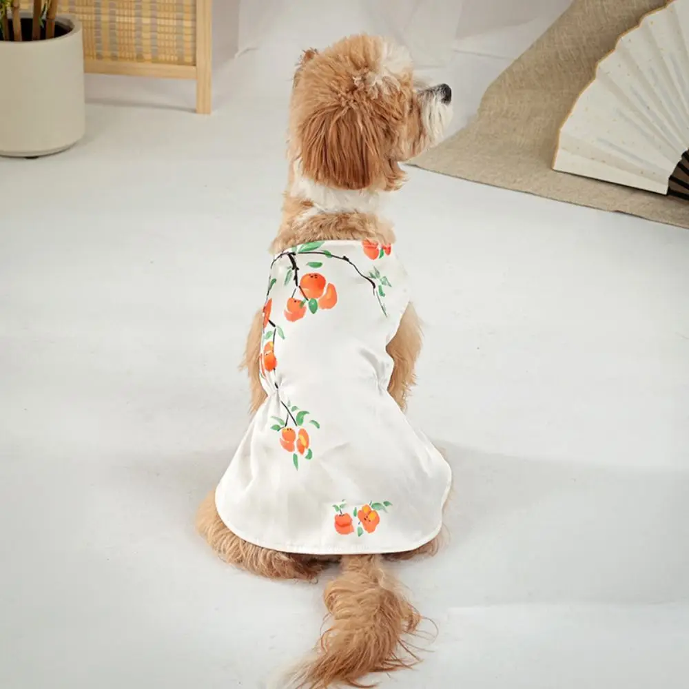 Практичный удобный костюм Тан для собаки, моющийся мягкий Cheongsam для собаки, платье с героями мультфильмов, аксессуары для собак