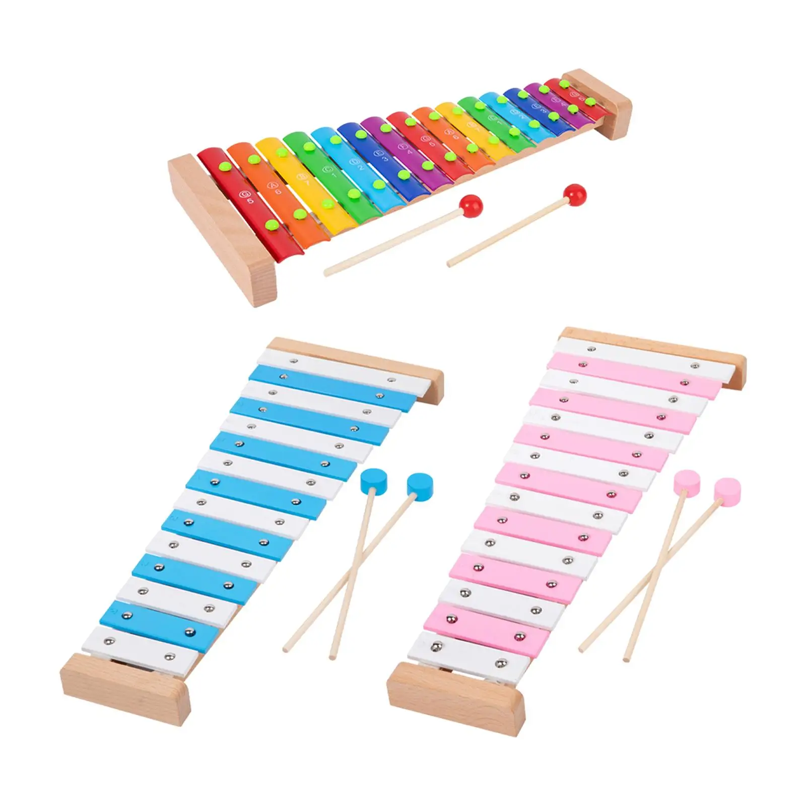 

15 Note Metal Xylophone Montessori Toy Percussion Xylophone Xylophone for Kids for Players Birthday Gift Beginner Kids and Adult