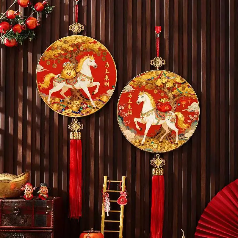 

2026 Year of the Horse Hot Selling DIY Festive Red Horse Diamond Painting Blessing Lucky gift Decorative Pendant