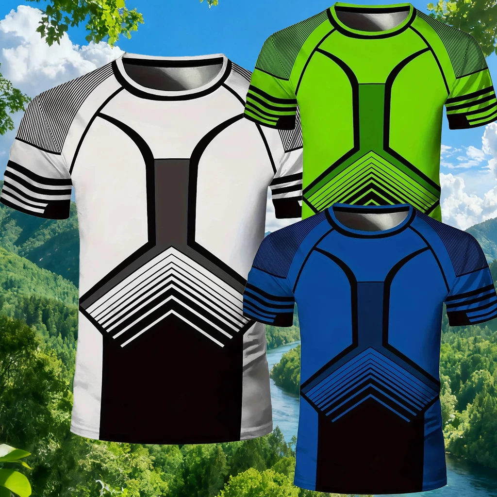 

Новая мужская/женская модная популярная футболка для бега на открытом воздухе, спорта и отдыха, 3D-печать, быстросохнущая футболка с цветными блоками, мотоциклетный топ