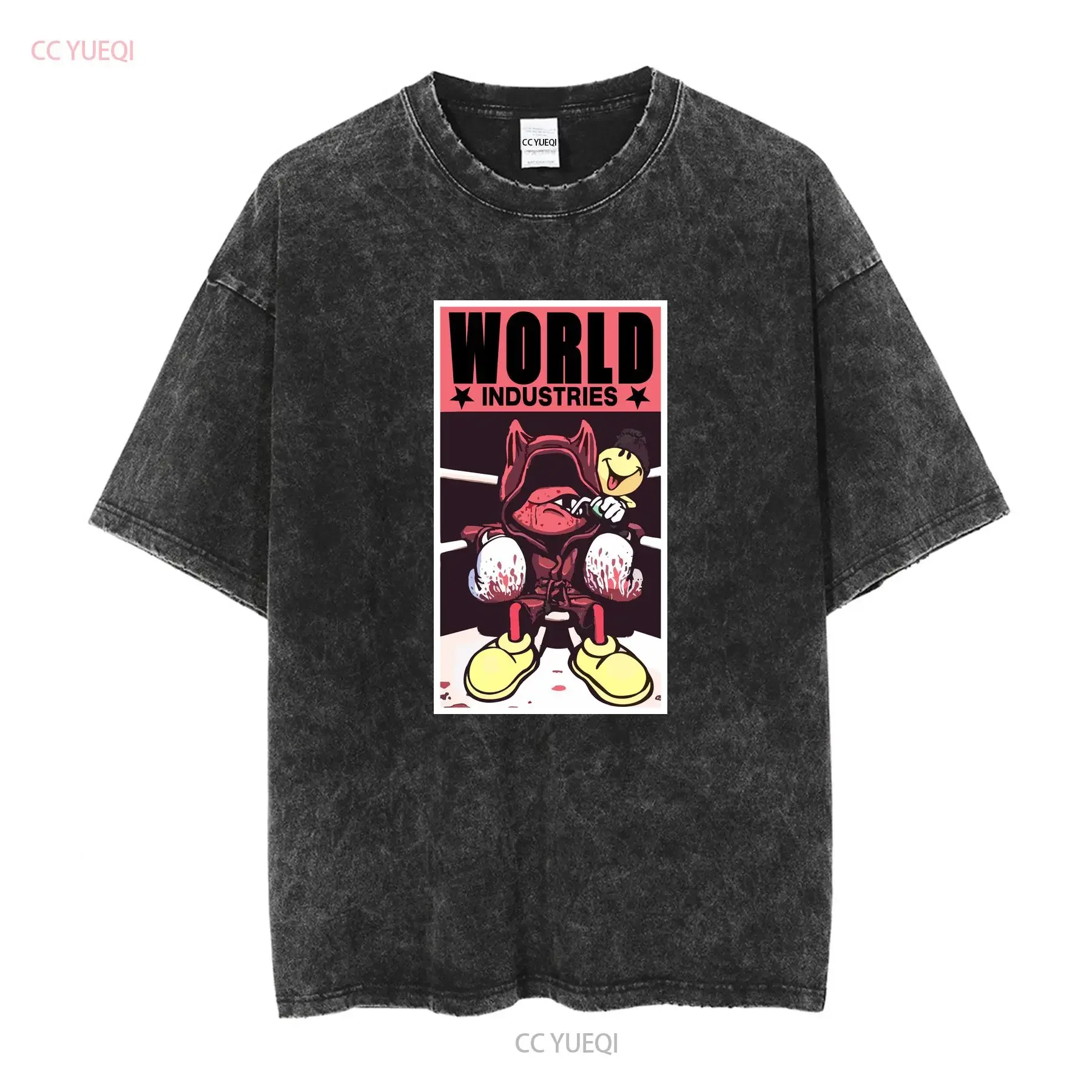 Vintage World Industries Flameboy Devil Box Logo Skate T Shirt Men s XL long or short sleeves vintage Washed