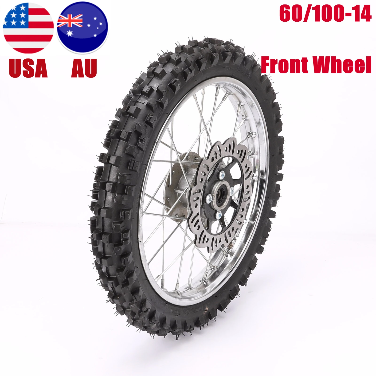 

TDPRO 1,4x14 "Обод переднего колеса 60/100-14 Шина в сборе для 70cc 90cc 110cc 125cc 140cc 150cc 160cc Dirt Pit Bike