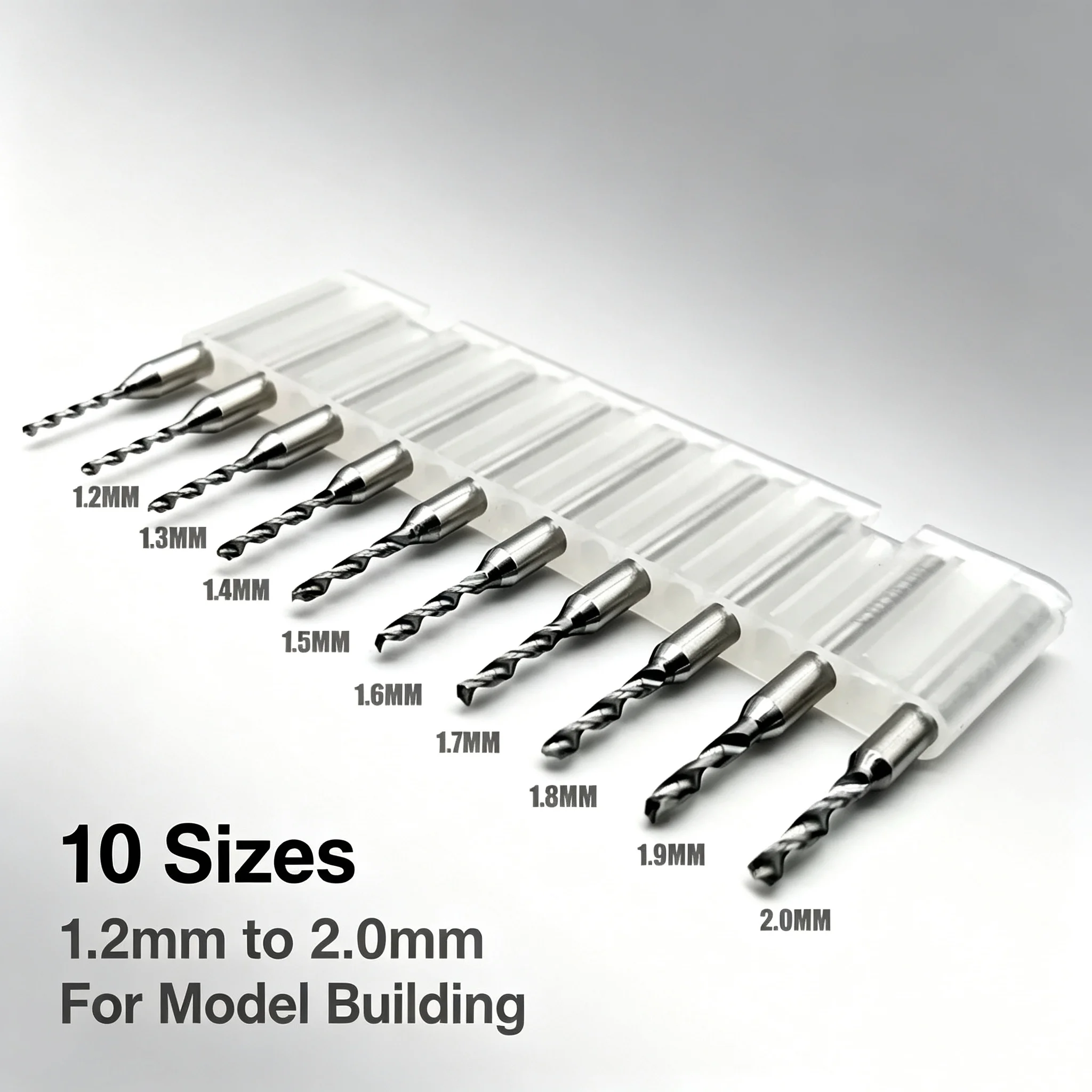 MSWZ MS061 0.1mm-3.0mm Drill Bits Tool Set (10pcs/lot) for ABS Plastic Model Drilling/Punching Hobby DIY Drill Bits