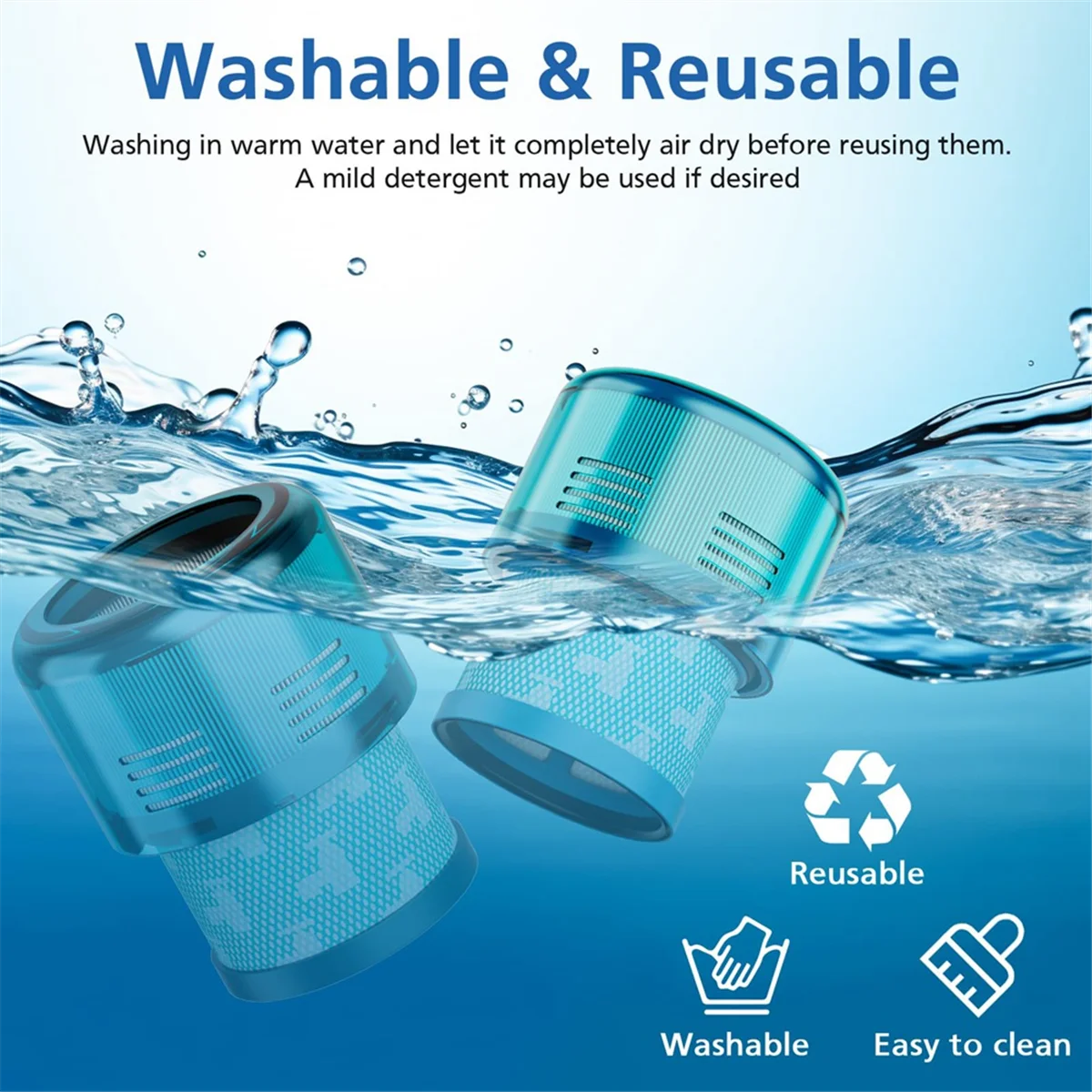 فلتر بديل لـ Dyson المكانس الكهربائية اللاسلكية المطلقة ، Gen5 و gen5detection ، SV23 و Gen5Outsize