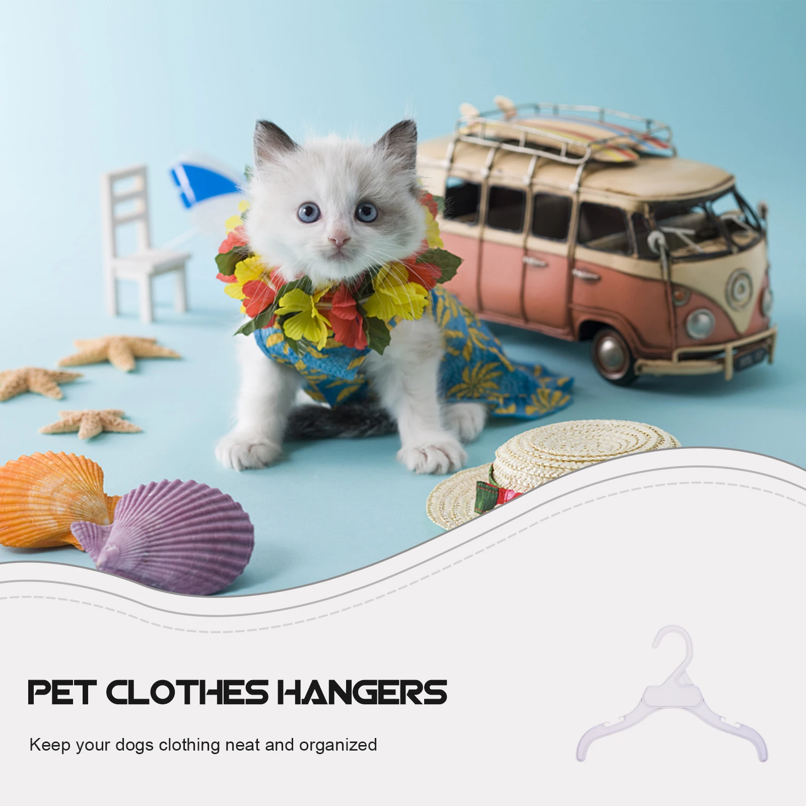 

10Pcs Pet Dog Clothes Hangers Non-Slip Lightweight Practical Clothes Organizers for Puppy Pet Supplies Accessories