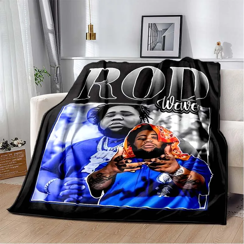 Hip Hop Rapper Blanket Rod Wave Flannel Blanket Soft Warm Throw Bedroom Decor Napping Couch Sofa Bed Chair Cover for Boys Girls