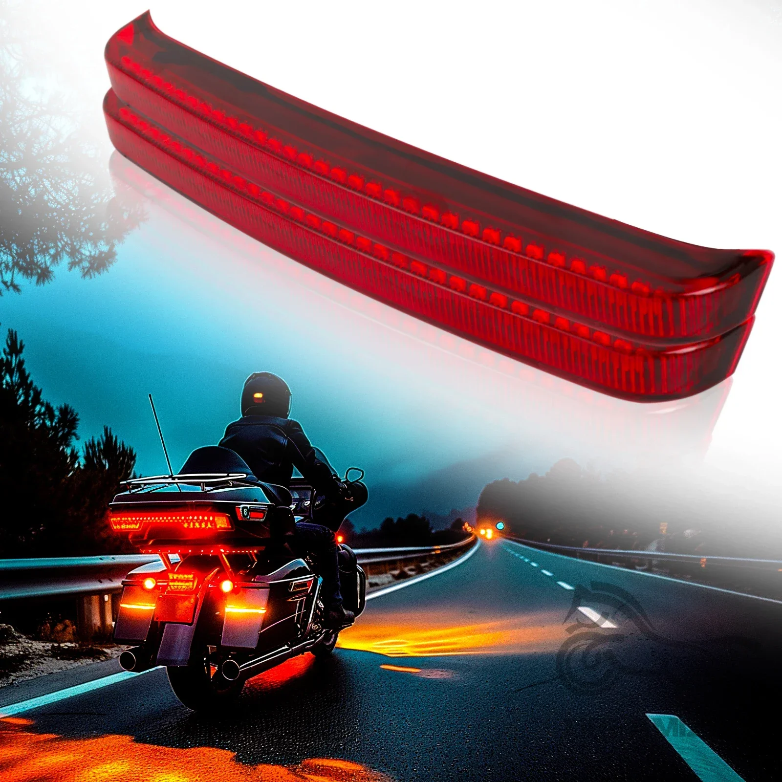 دراجة نارية السرج الذيل أضواء الفرامل LED بدوره إشارة مصباح جيد الإضاءة ل هارلي بجولة شارع الطريق الإنزلاق CVO إلكترا الإنزلاق #1