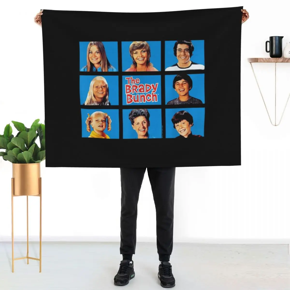 

Brady Bunch Framed Throw Blanket Fuzzy Plush Throw Blanket for Sofa Chair