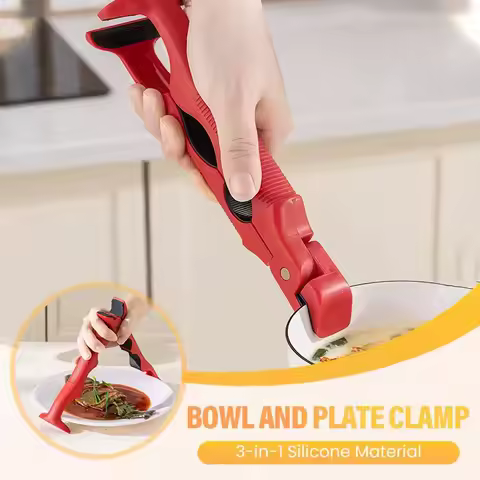 3-in-1 Anti-Scalding Clip - Non-Slip, Easy Grip Kitchen Tool for Safe Handling of Hot Dishes, Ideal for Home Cooking,Pot Holder