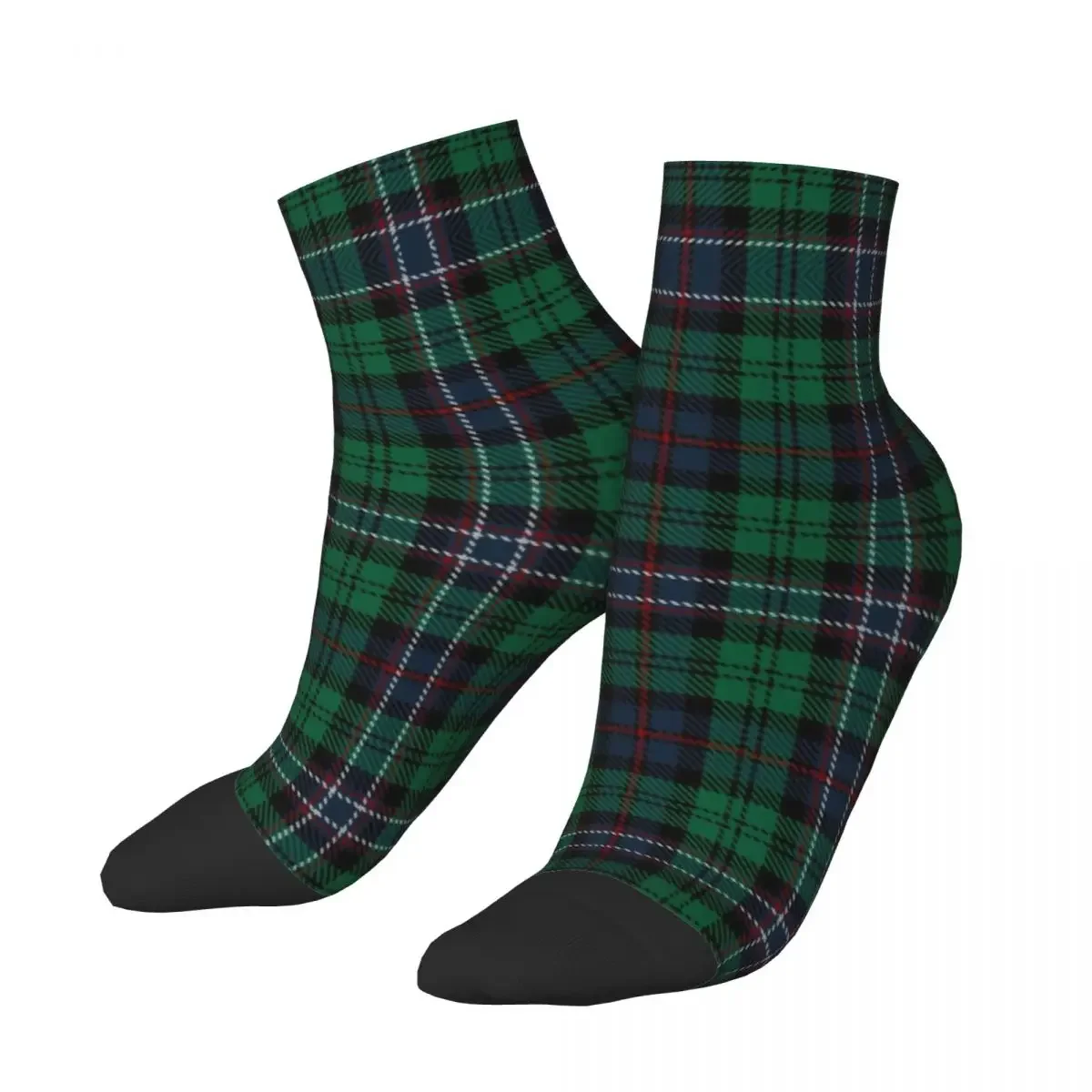 Funny Scottish Tartan Socks Men Women Warm 3D Printed Popular Gingham Plaid Sports Basketball Socks