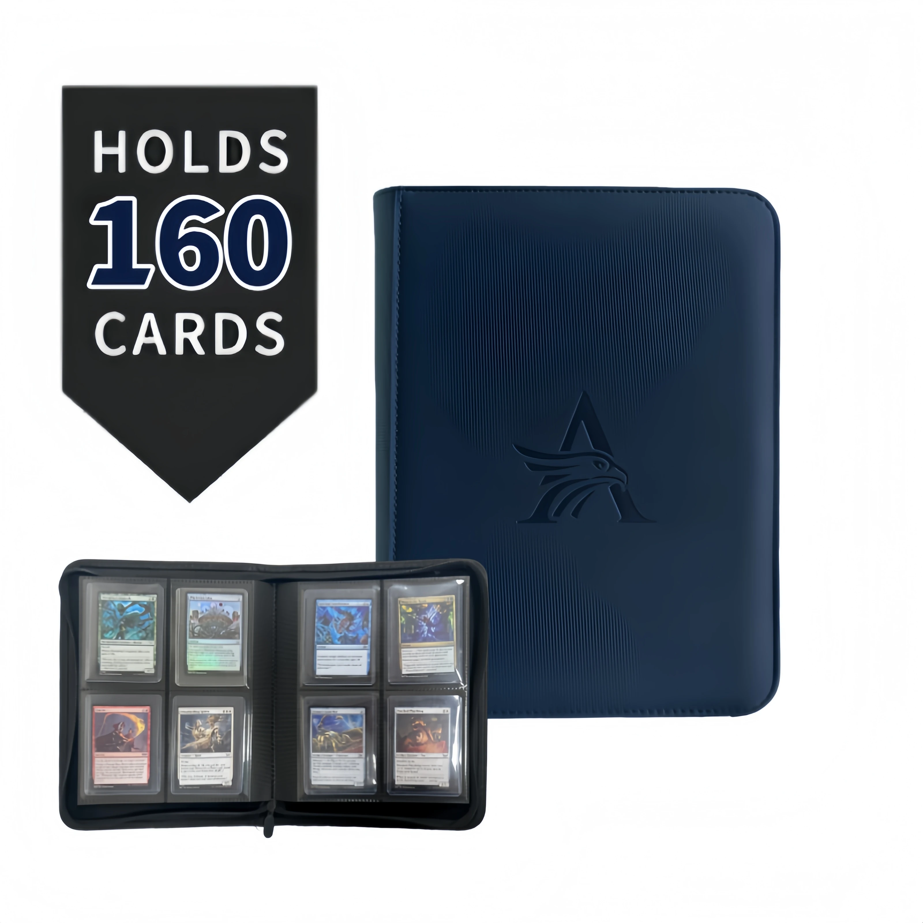 TopLoader 4-Pocket Kaartenmap (160 Kaarten) – Zwart/ Industriële opbergmogelijkheden voor TCG- & sportkaarten. Verzamelaarsdroom
