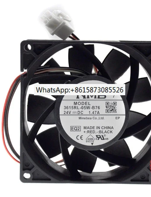 

NEW NMB-MAT NMB 3615RL-05W-B76 9038 24V 1.47A 9CM frequency cooling fan