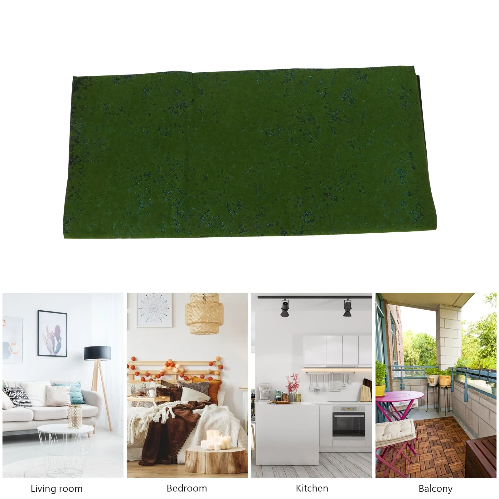 

Artificial Moss Lichen Simulation Fake Green Plants Natural Look for Patio Garden Office Indoor Decoration Artificial