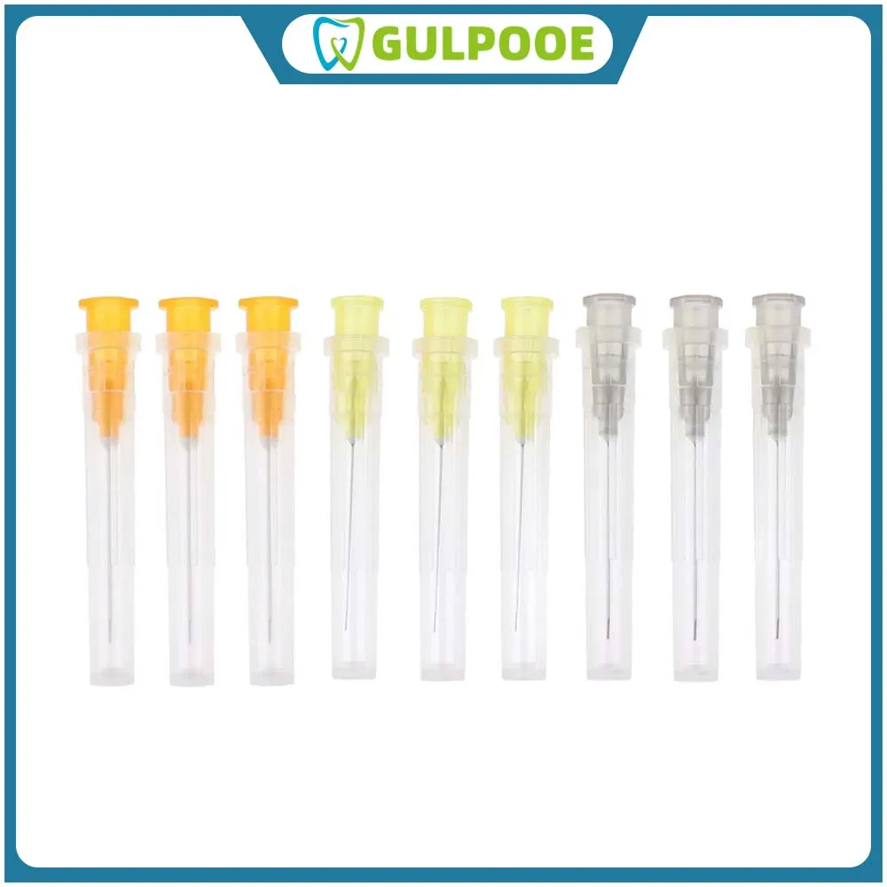 

GULPOOE 100Pcs Dental Irrigation Needle Tip Disposable Sterile Medical Syringe Tip Bilateral Side Opening Endodontic Flushing