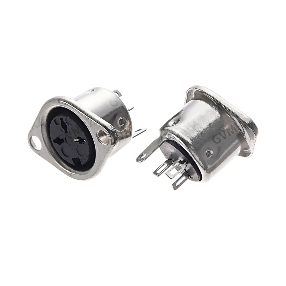 2PCS/lot  3PIN/4PIN 3/4/5/6/7/8PIN 3P 3PIN/4PIN/5PIN Panel Mount Male Female Jack DIN Adapter MIDI Cable Connector5  5PIN