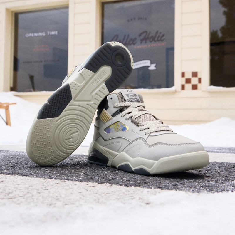 361 Degrees Men's Casual Shoes New High-top Winter Warm Shock-Absorbing Versatile Couple Wear-resistant Male Sneakers 672446615B view 4