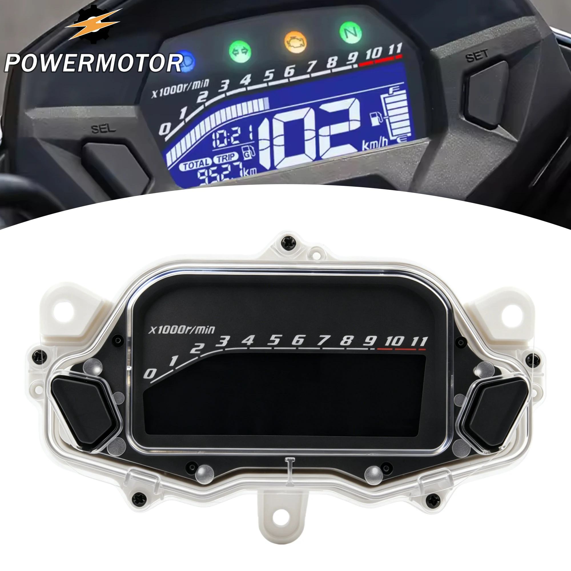 

Motorcycle Dashboard Digital Speedometer Total Mileage Indicator Light For Honda Titan CG160 CG150 Moto Street Bike Modified