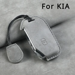 Leather Car Remote Key Case Cover for Kia Ceed Cerato Forte NIRO Seltos Sorento Soul Sportage Telluride K5 Keychain Accessories
