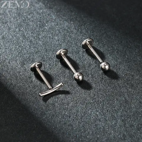 ZEMO 3 पीस/लॉट 16G टाइटेनियम स्टील लिप स्टड यूनिसेक्स CZ क्रिस्टल लैब्रेट लिप पियर्सिंग स्माइलिंग एक्सप्रेशन हेलिक्स ट्रागस कॉन्च पियर्सिंग 10 best sales स्माइली पियर्सिंग आभूषण - №8