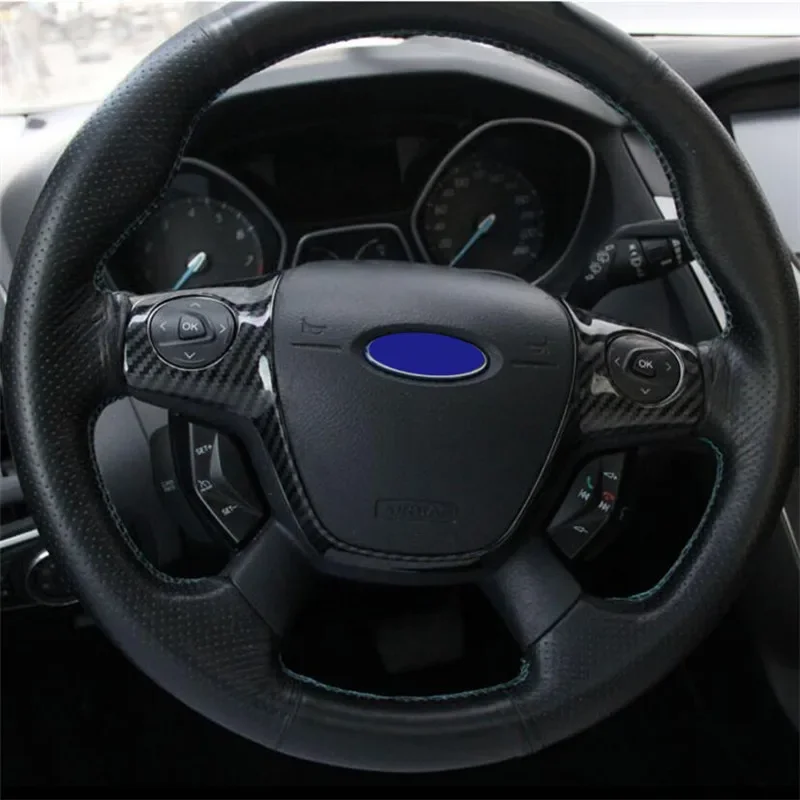 Car Steering wheel Special Decorative Cover Sticke case For Ford Focus 3 mk3 (2012-2014)/ KUGA Escape 2013-16/ C-MAX 2011-2018