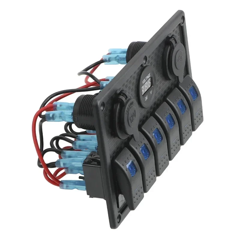 

UpgradeRv Модернизированная панель переключателя типа лодки USB Зарядное устройство Управление напряжением яхты