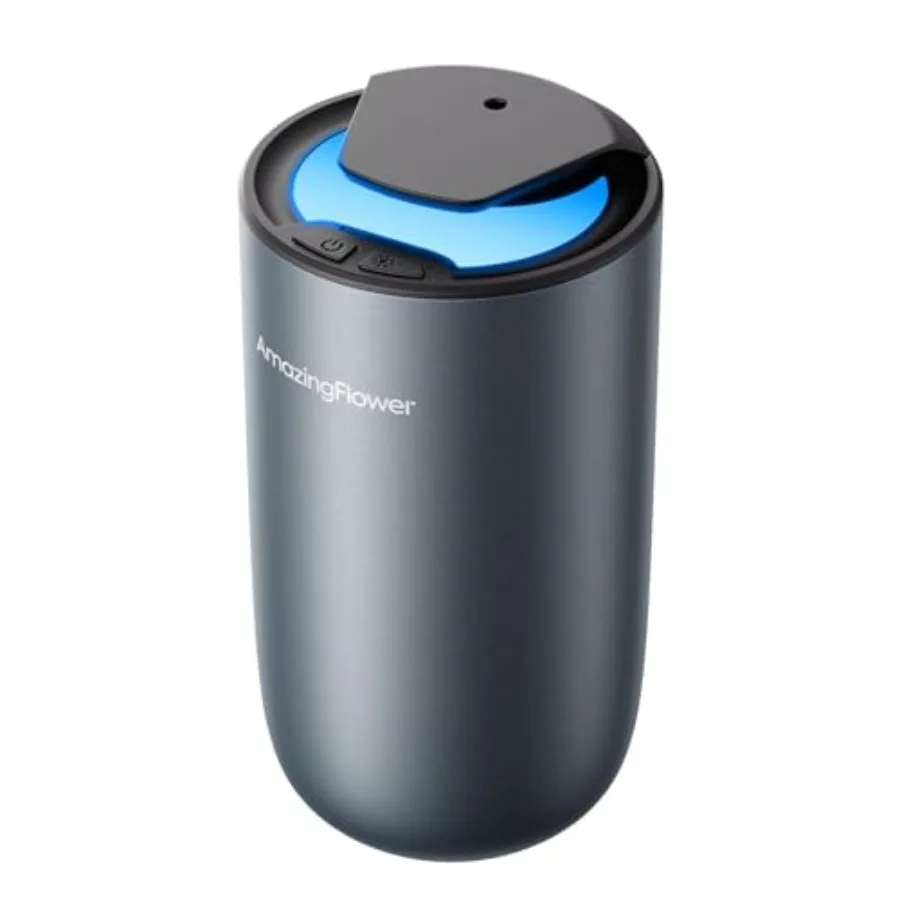 

Waterless Diffuser for Essential Oil, Smart Car Air Freshener Diffuser with 3 Mist Grades and 3 LED Light Colors, Auto On/Off,