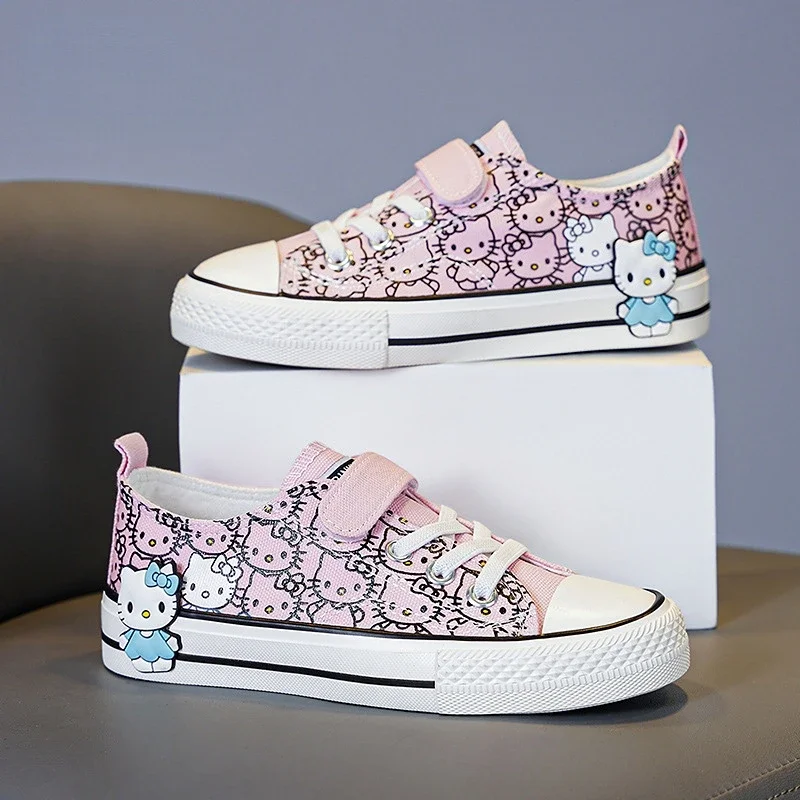 2022 Hello Kitty damskie tenisówki Kawaii letnie trampki buty deskorolkowe wulkanizowane buty sportowe moda młodzieżowa obuwie