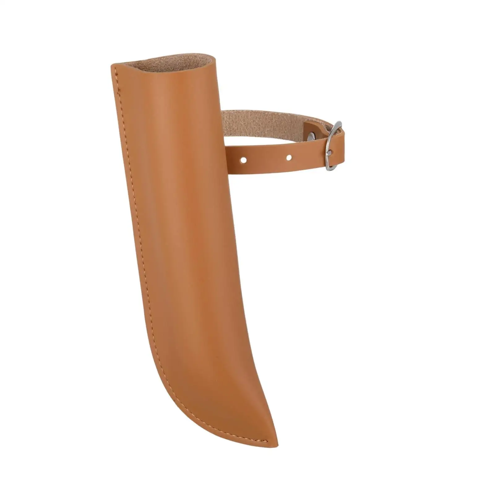 Equestrian Horse Flag Carrier PU Leather Flag Pouch Holder Adjustable Strap Lightweight for Saddle Training Daily Performance