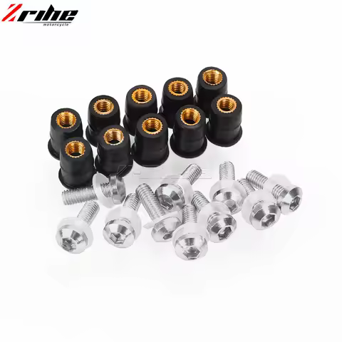 10PCS M5 Motorcycle Windshield Bolts Kits Windscreen Screws FOR Honda CBR 125R 250R 300R 500R 600 900 954 1000 RR CBR650R XADV