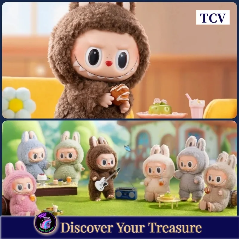 

Подлинная Labubu, захватывающая серия макарон, слепая коробка, аниме-фигурки, большая виниловая кукла Labubu, модная игровая подвеска, детские игрушки на день рождения, подарок