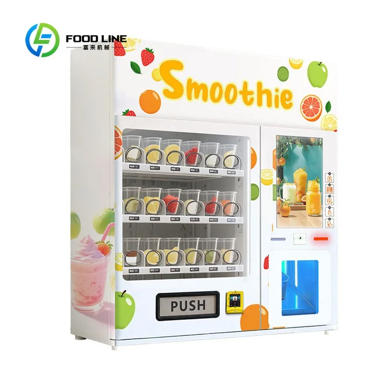 Commercial Ice Slush Truck Ice Cream Machine Intelligent Healthy Drink Smoothie Vending Machine Customized