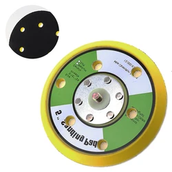 Professional 5 Inch 12000rpm Dual Action Random Orbital Sanding Pad Plate with 6 Holes for Pneumatic Sanders Disc Air Polishers