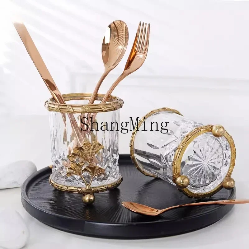 

CL Storage Cup Multifunctional Toothbrush Makeup Brush Storage Pen Holder Light Luxury Bathroom Office Desktop Ornament