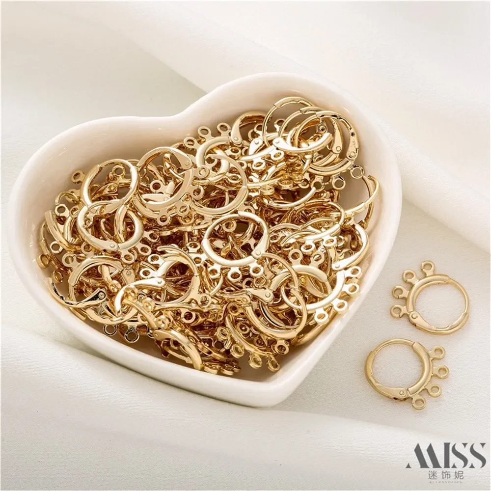 14K حقيبة أقراط ذهبية محلية الصنع شرابة متعددة معلقة لتقوم بها بنفسك الأقراط اليدوية العمل في التقدم اكسسوارات المواد خواتم الأذن السنانير