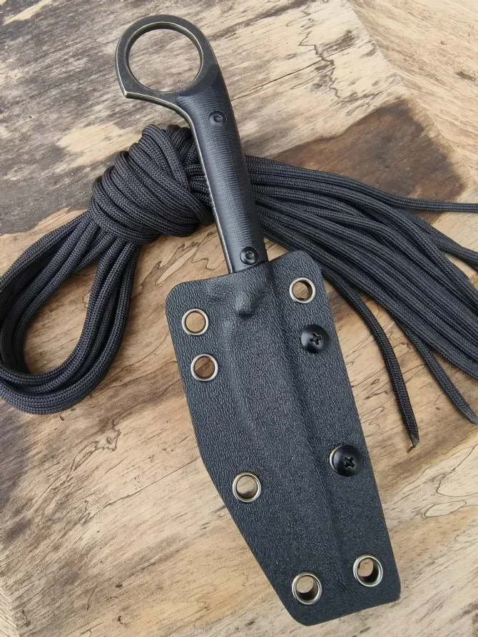 Bas Straight Faca 5CR13MOV Blade G10 Handle K Sheath EDC Survival Tool Knives