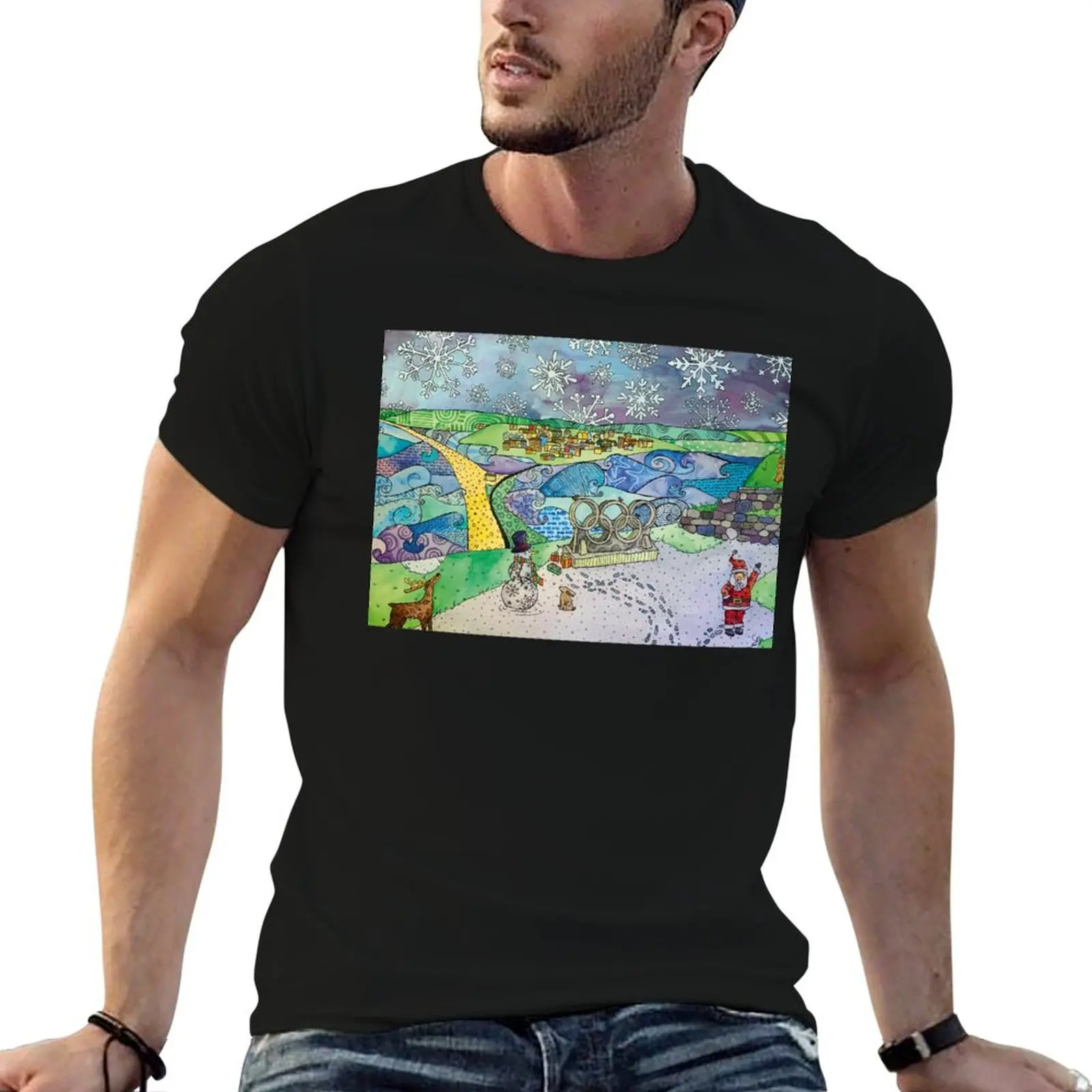 Christmas at the Hights T-Shirt t shirts with prints t shirts for man graphic funny funny t shirts dark humor T-shirt