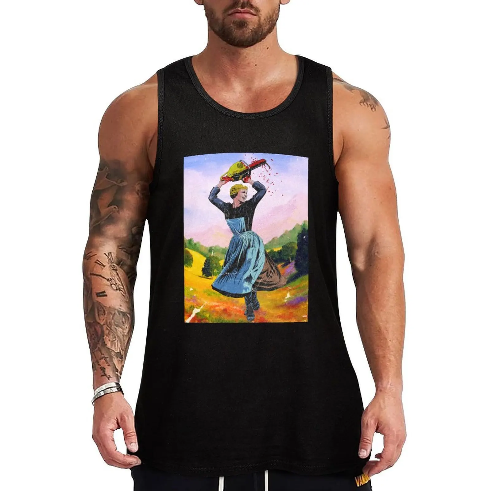 The Hills Are Not Alive Tank Top Stretch Tank Top Flexible Fit Casual Sans manches