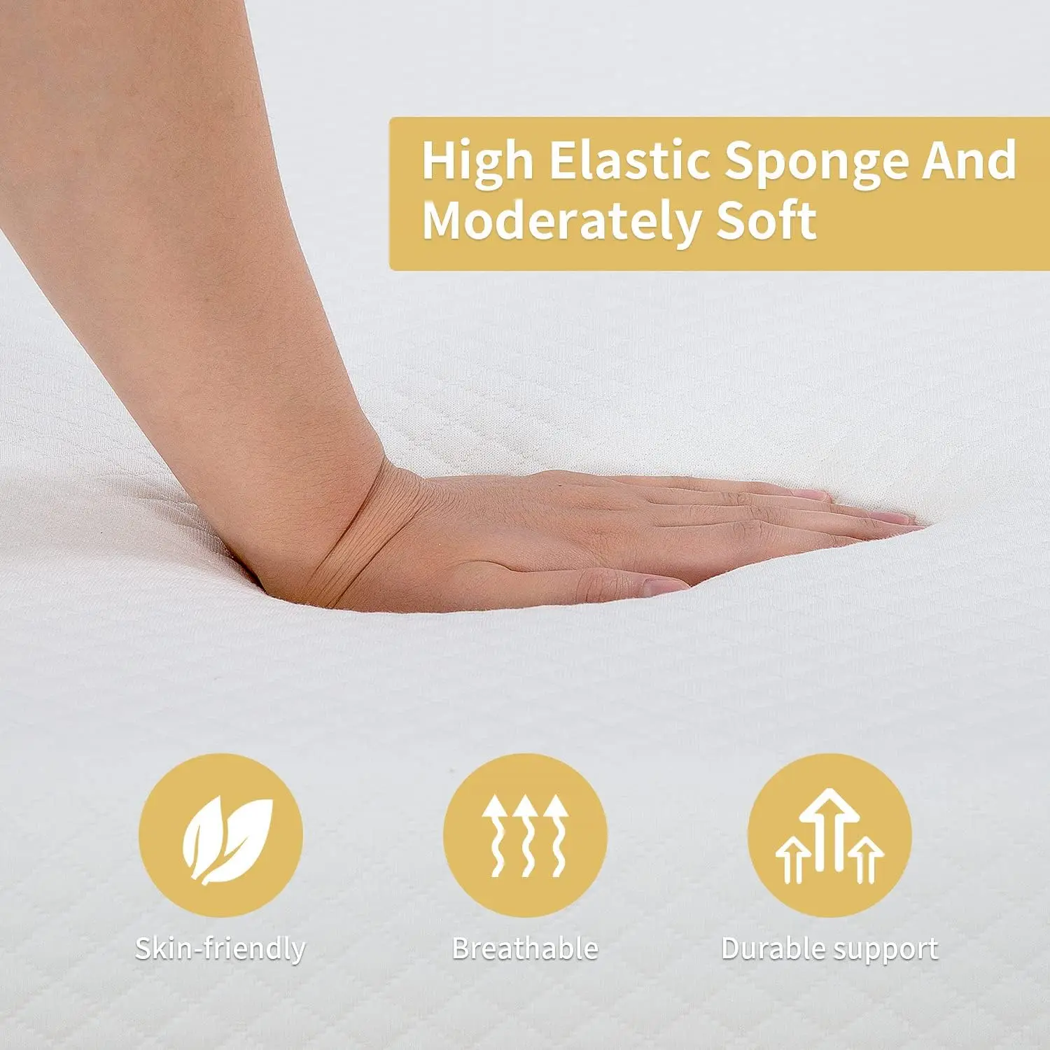 8-inch Twin Gel Memory Foam Matras Glasvezelvrij/-US-gecertificeerd/Bed-in-a-box/Cool Sleep & Comfortabele ondersteuning