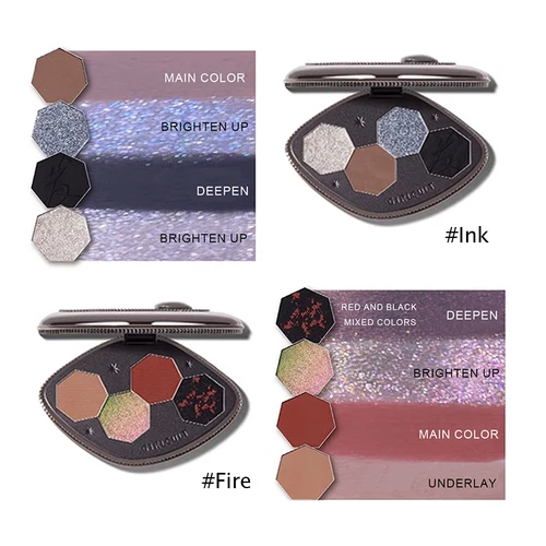 Imagen 2 del producto Paleta de sombras de ojos Girlcult Hallucination, fresado fino sin caída, mezcla dimensional, mate de enfoque suave, glamour, lujo, estacional