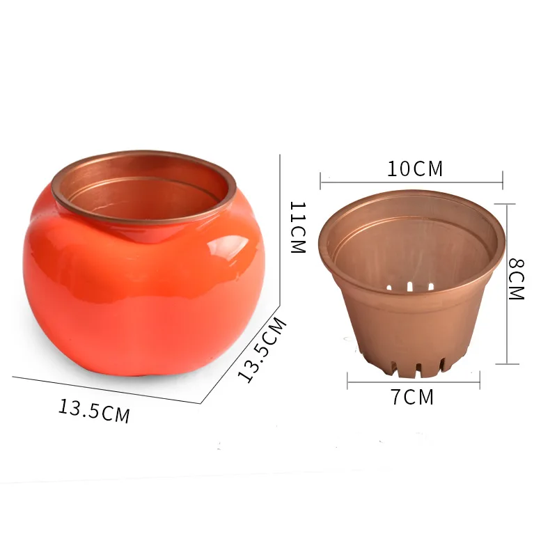 1 Set Great Hydroponics Vase 4 Colors Flower Vase Dual Layer Non Deformation All-Purpose Automatic-Watering Flower Pot Decor