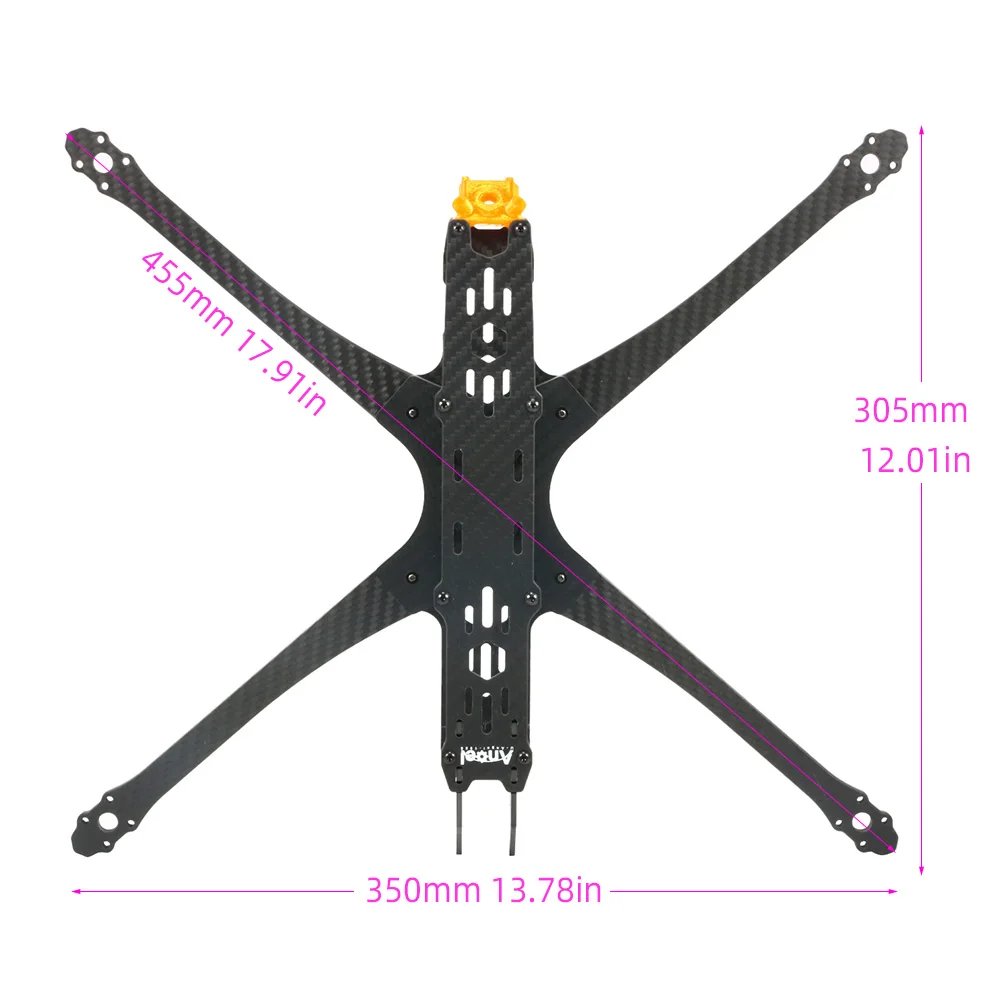 Uangel100 10 Inch 420mm FPV Racing Drone Carbon Fiber Frame Kit 7mm Thick Arm For DJI O3 O4 Pro FPV Camera System