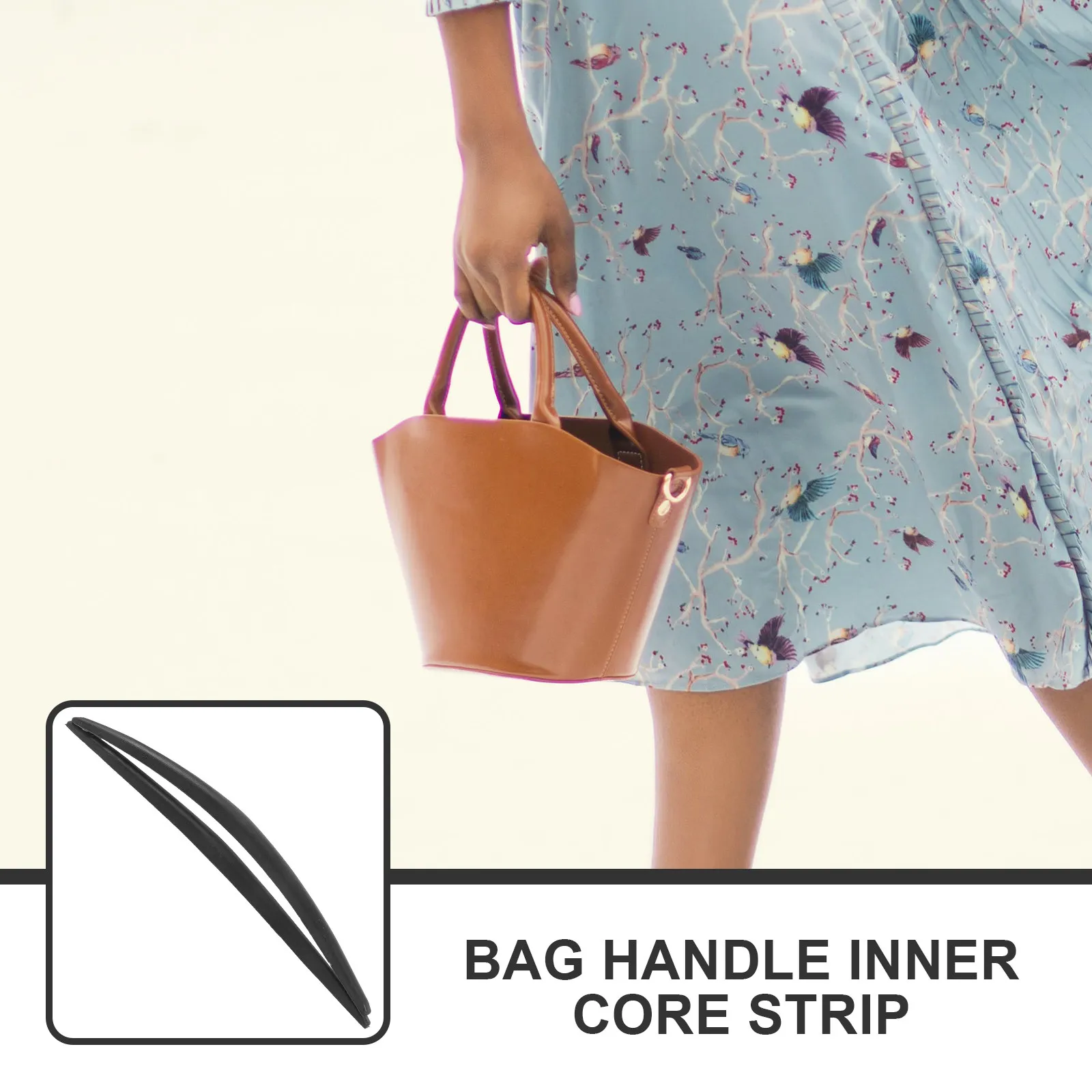 

2Pcs Handbag Handle Inner Core Strip Replacement for Tote Bags DIY Bag Making Accessory Strong Plastic Insert Strip Smooth Edge