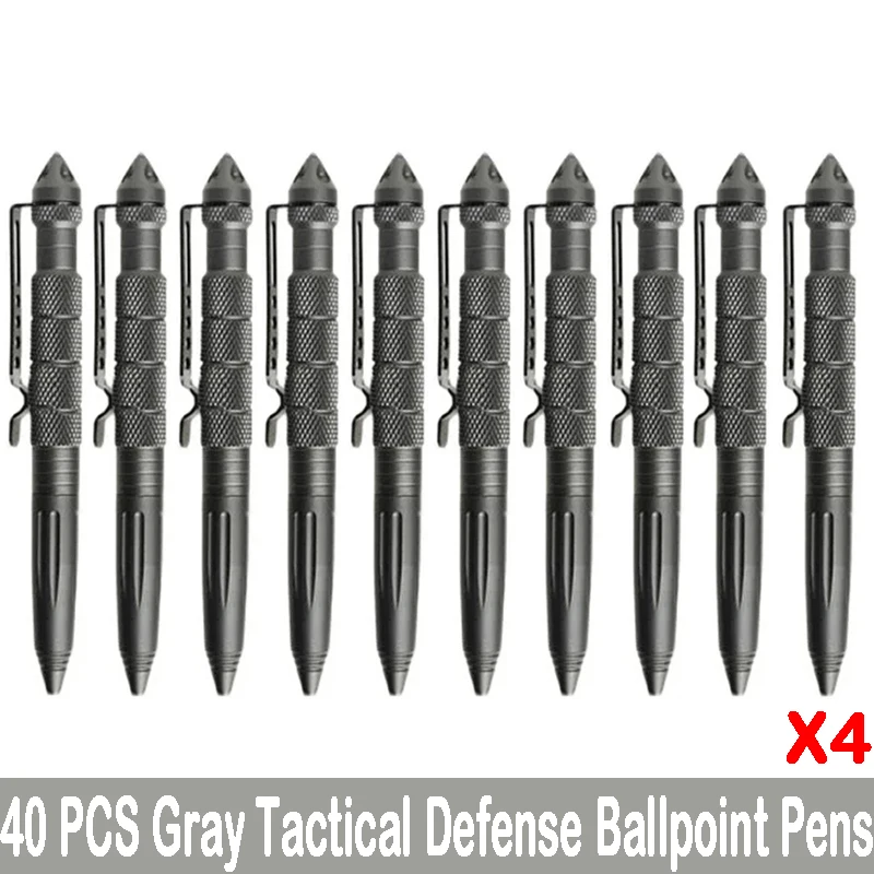 5/40 PCS High Quality Metal Military Tactical Ballpoint Pens Glass Breaker Self Defense School Office Supplies Stationery