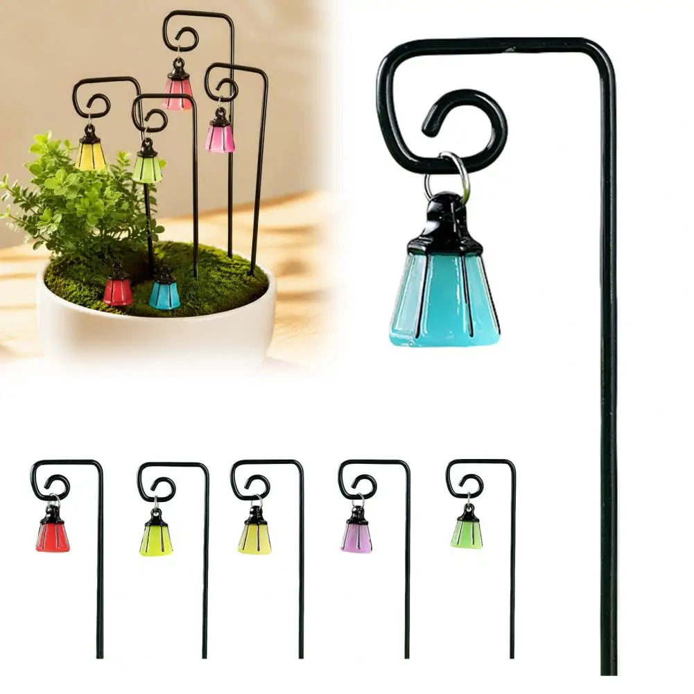 Landscaping Supplies for Eco Bottles Miniature Lantern Stakes for Fairy Gardens Glow Dark Mini Garden Lantern for Succulents