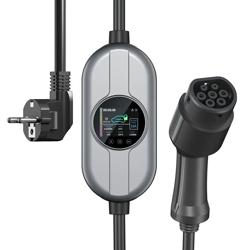 16A 3.5KW Portable EV electric car charger AC Fast Charging Station Type 2 Charger for EU