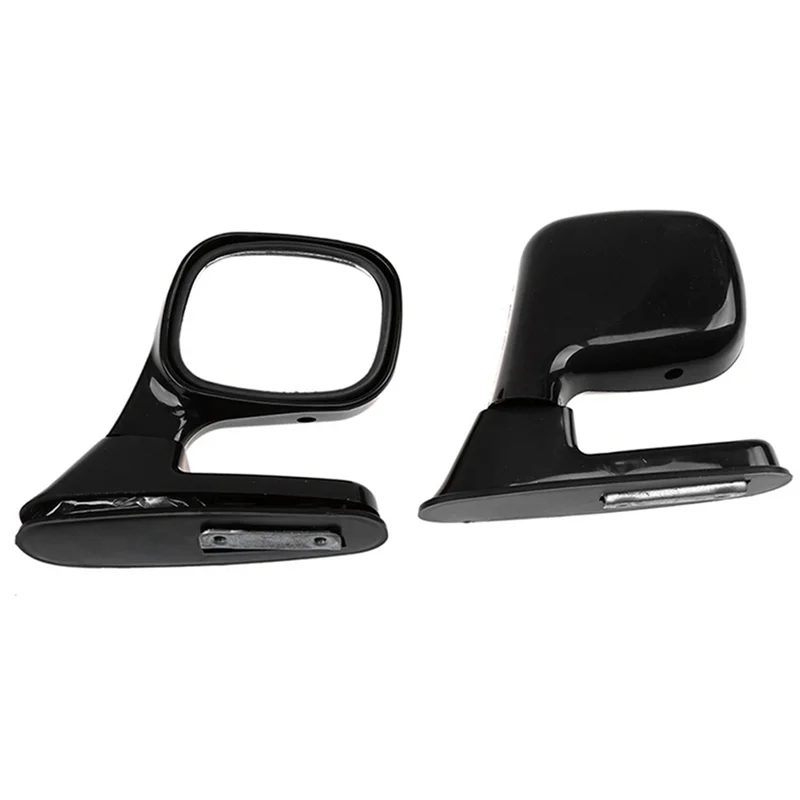 Authentic 2Pcs Universal Hood Side Rear View Mirror Auto Exterior Adjustable Reflector SUV Truck Black Spare Parts - view 3